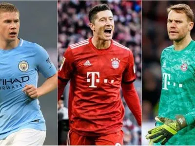 УЕФА объявил тройку претендентов на звание лучшего футболиста сезона