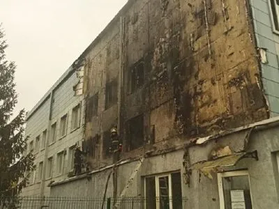 В Харькове горело здание мясокомбината