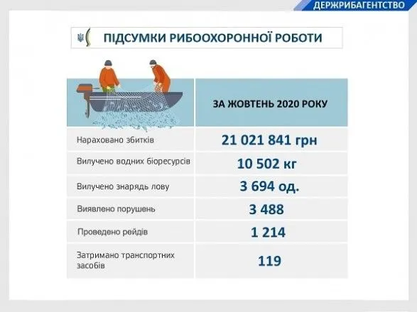 За місяць в Україні виявили близько 3,5 тис. порушень у сфері рибоохоронної діяльності – Держрибагенство
