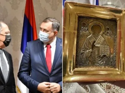 Прокуратура Боснії порушила справу через вручену Лаврову ікону з Луганська