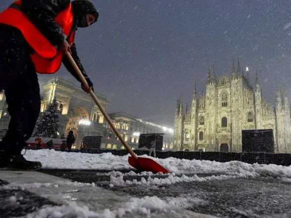 Снег в Италии: фото последствий непогоды