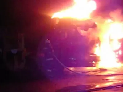 В Хмельницкой области в новогоднюю ночь горели два грузовика