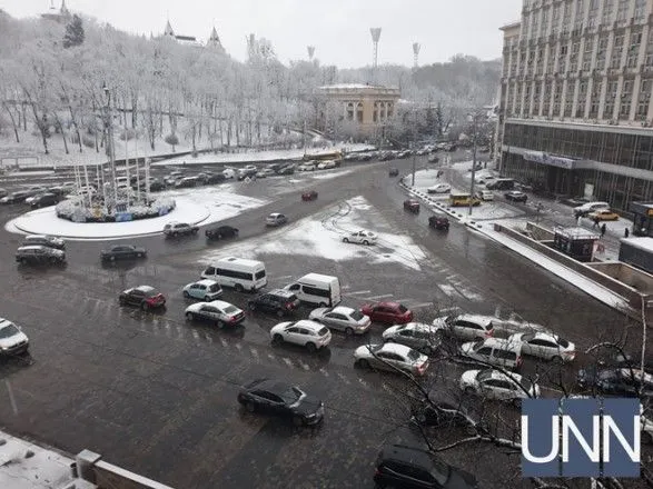 В Киеве утром почти нет пробок: движение затруднено только на двух проспектах