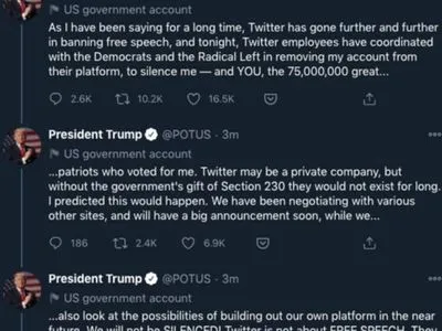 Після блокування в Twitter Трамп заявив про намір створити власну платформу і написав про це в Twitter