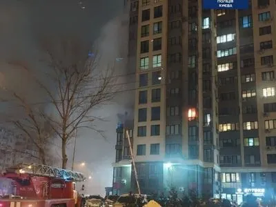 У Києві сталась пожежа у висотці