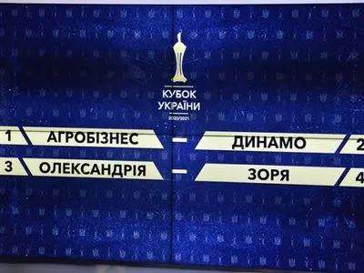 Жереб визначив півфінальні пари Кубку України з футболу