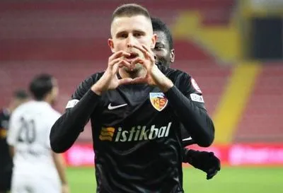 Нападающий Кравец забил мяч в чемпионате Турции
