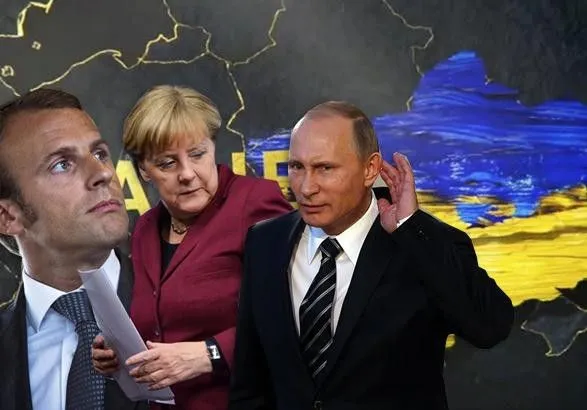 Путин пообщался с Макроном и Меркель и обвинил Украину в эскалации вооруженного конфликта на Донбасса