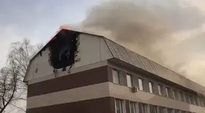 В Москве горел бизнес-центр "Золотое кольцо"