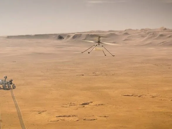 Полет вертолета Ingenuity на Марсе показали в 3D-формате