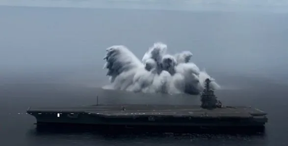ВМС США почали випробування нового авіаносця в Атлантичному океані - використовують вибухівку