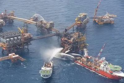 В Мексиканском заливе - пожар на подводном трубопроводе