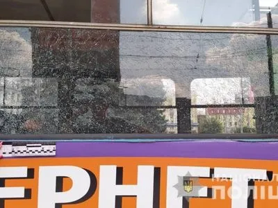 В Харькове обстреляли вагон трамвая