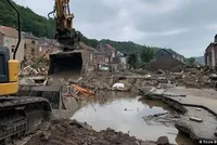 На пострадавшие от наводнения районы Бельгии вновь обрушились дожди