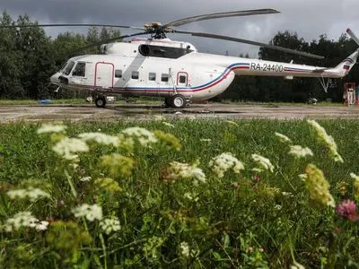 В России упал вертолет с 16 людьми на борту