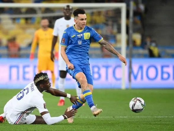 Украина сыграла вничью с Францией в отборе на ЧМ-2022
