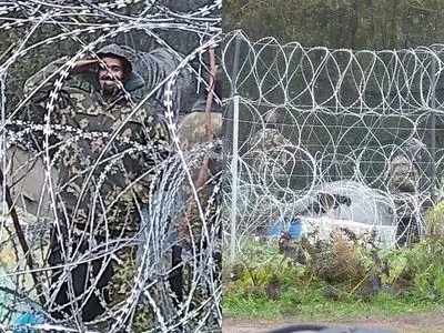 Польські військові опублікували фото мігрантів в білоруській формі на кордоні: кажуть, Мінськ готує нові провокації