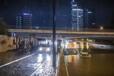 Сильный дождь привел к наводнению в столице Словении