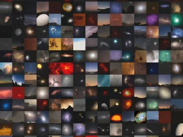 NASA опублікували колаж з одним справжнім та сотнями підроблених знімків космосу
