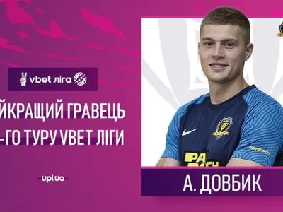 Артем Довбык второй раз подряд получил звание лучшего футболиста тура УПЛ