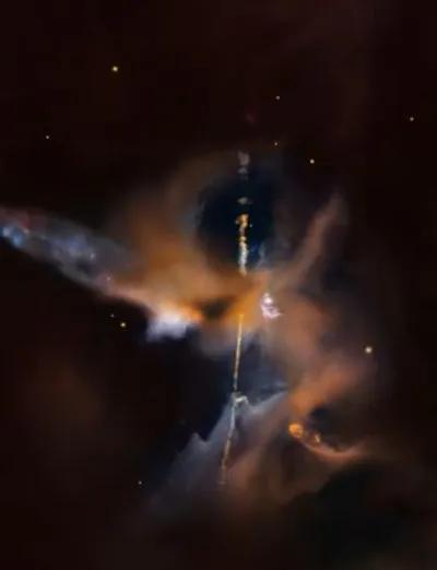 Телескоп Hubble показал "небесный световой меч"