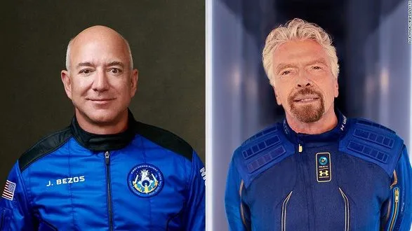 У США визнали астронавтами мільярдерів Джеффа Безоса та Річарда Бренсона