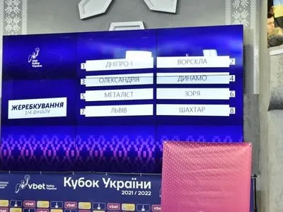 Жереб визначив чвертьфінальні пари Кубку України з футболу