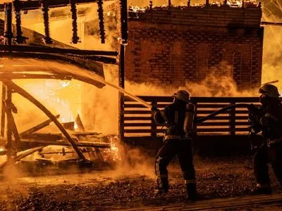 На Трухановом острове в Киеве произошел масштабный пожар