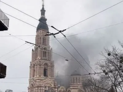 На території Благовіщенського собору у Харкові сталася пожежа