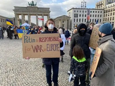 У Берліні пройшла акція протесту проти війни в Україні