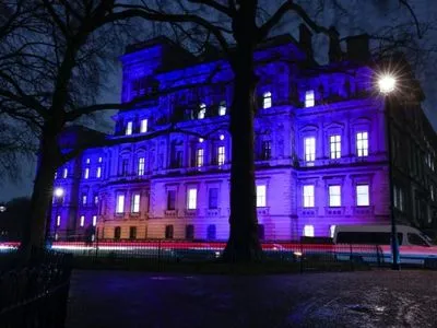 Будівлю МЗС Великої Британії підсвітили кольорами прапора України