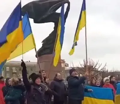Украина превыше всего: Бердянск протестует против оккупантов