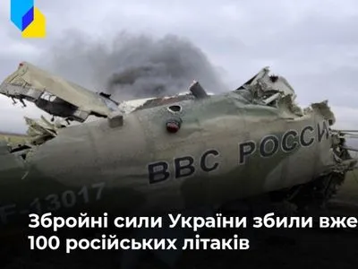 Вторгнення РФ: кількість збитих українськими воїнами російських літаків сягнула 100
