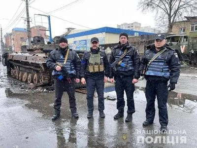 Нацполіція усиливает патрулирование во всех освобожденных городах Киевской области
