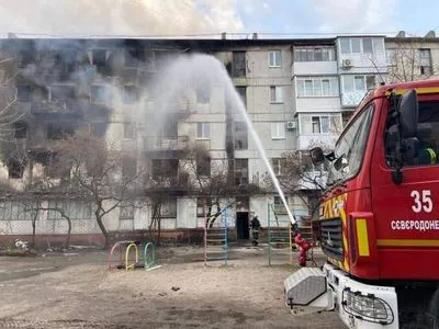 В Северодонецке россияне в третий раз за неделю попали в один из домов в центре города