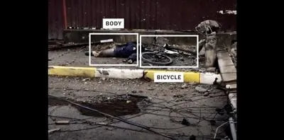 Россияне убили велосипедиста в Буче - NYT опубликовал видео с дрона
