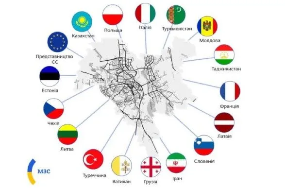 В Киев вернулись диппредставительства из 16 стран мира