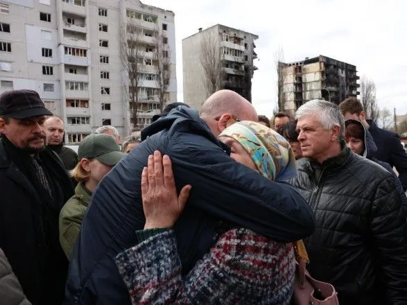 Глава Евросовета посетил освобожденную от российских захватчиков Бородянку