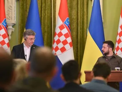Зеленский встретился в Киеве с премьер-министром Хорватии