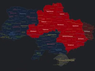 Сирени лунають в центрі та всій східній частині України