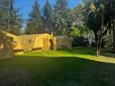 В Ирпене открыли палаточный городок для украинцев, которые потеряли дома