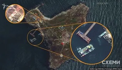 Рашисты оставили на острове Змеиные метки в виде буквы "Z". СМИ показали снимки со спутника