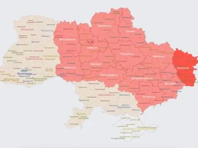 В 13 областях Украины звучит сирена