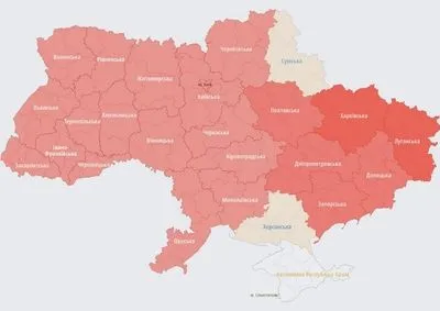Майже по всій Україні лунають сирени: у Києві та Харкові чули вибухи