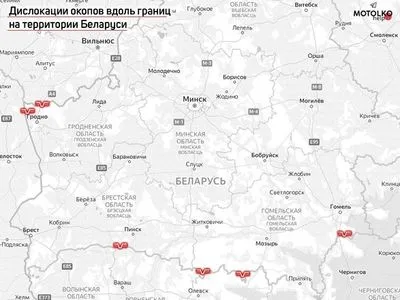 зс білорусі облаштовують фортифікаційні споруди  оснащені вогневими точками вздовж кордонів з Україною