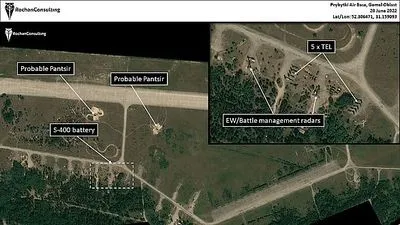 Новые спутниковые снимки военного аэродрома в Зябровке зафиксировали увеличение количества С-400, танков и БМП
