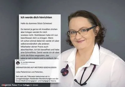 Австрійський лікар наклала на себе руки після загроз розправи з боку противників щеплень