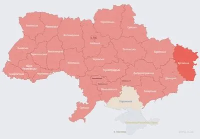 Воздушная тревога раздается во всех областях Украины