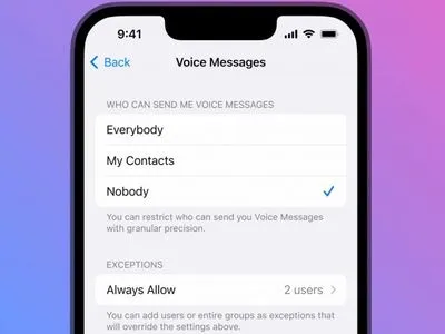 Telegram оновив Premium: тепер можна заборонити співрозмовникам надсилати голосові повідомлення та інші нововведення