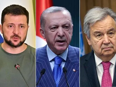 Зеленський закликав Ердогана та Генсека ООН озвучити максимально жорстку позицію щодо псевдореферендумів на окупованих територіях